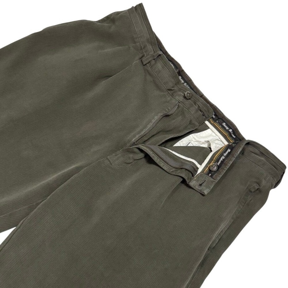 Tommy Bahama Pants Mens 38 Green Silk Wool Blend Pleated Relaxed Trousers